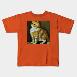 Painting of Cat in style of Hans Holbein Kids T-Shirt